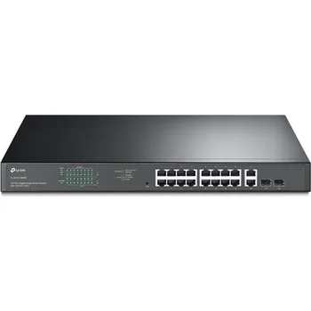 Počítačové příslušenství TP-Link 18-Port Gigabit Easy Smart Switch with 16-Port PoE+ PORT: 16× Gigabit PoE+ Ports, 2× Gigabit Non-PoE Ports, 2× Combo Gig, TL-SG1218MPE