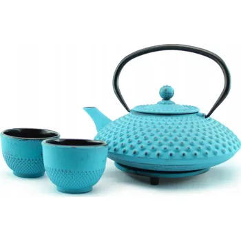 Konvice na čaj Konvice , Čajová konvice, Litinová konvice 1,25 l, Litinové Šálky , Stojan Azurio