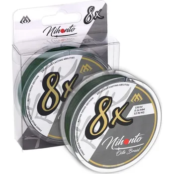 Pletená Šňůra Mikado Nihonto Octa Braid Zelená 150m 0,06mm/4,15kg