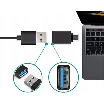 Myš USB OTG ADAPTÉR USB 3.0 - TYP C - ČERNÝ
