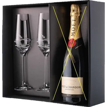Sklenice Diamante dárkový set sklenic na šampaňské se Swarovski krystaly Venezia 230 ml 2KS