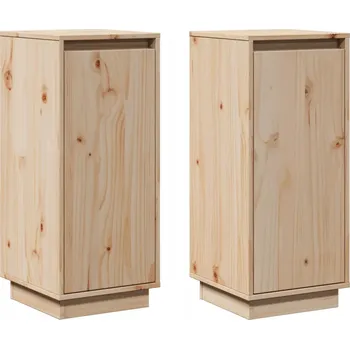 Komoda Skříňka z masivního borovicového dřeva s dvířky, 31,5x34x75 cm