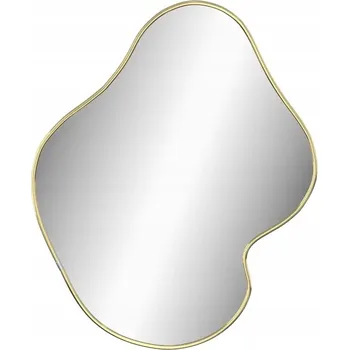 Zrcadlo Zrcadlo Nástěnné s PVC Rámem, Zlaté, 50 x 40 cm, Tloušťka Skla 4 mm