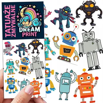 Odstranitelné tetování Smyvatelné tetování pro děti - ROBOTI