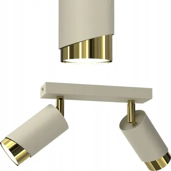 Stropní svítidlo stropní svítidlo nastavitelné 2x GU10 béžová zlatá BEVEL