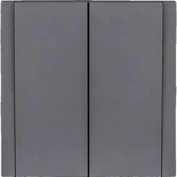 vypínač a zásuvka DVOJITÝ VYPÍNAČ SVĚTLA ŠEDÝ ZAPUŠTĚNÝ PREMIUM WESA TR02