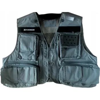 Rybářská vesta Robinson , vel XL - olivová