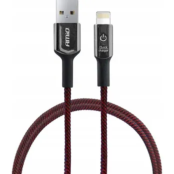 Datový kabel Kabel Amio USB - Apple Lightning 1 m černý
