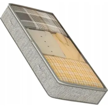 Úložný box Šedý velký organizér / úložný box pod postel nebo do skříně, prachotěsný, na povlečení