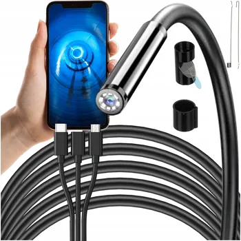 IP kamera Inspekční kamera endoskop 2m Full HD pro telefon Android USB Typ-C 6 LED