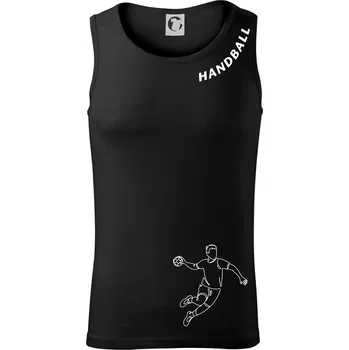 Handball nápis šikmo - Tílko pánské Core - 2XL ( Černá )