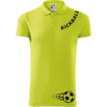 Pánská košile Kickball nápis šikmo - Polokošile Victory sportovní (dresovina) - 2XL ( Limetková )
