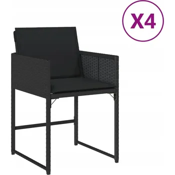 Zahradní židle z PE ratanu černá 50,5x54x79 cm