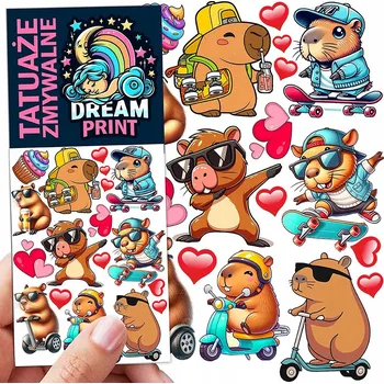 Tetování ODNÍMATELNÁ TETOVÁNÍ PRO DĚTI DĚTSKÉ KAPYBARA KVALITNÍ DESIGNOVÉ TETOVÁNÍ KAPYBARA