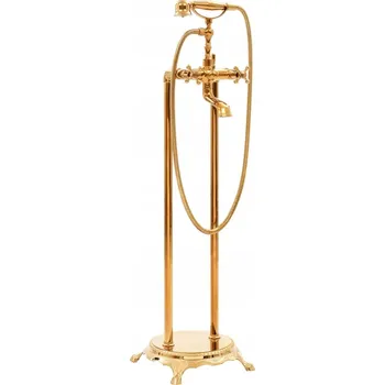 Vodovodní baterie Volně stojící dvouručková vanová a sprchová baterie G01V zlatá