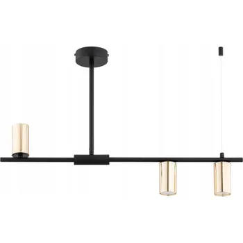 Lampa lustr bodová lišta černá zlatá URANOS 62537A