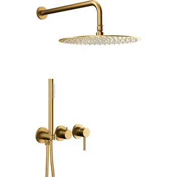 Sprchový set KFA Armatura Moza vanová sada se sprchou pod omítku s dešťovou sprchou zlatá 5039-511-31