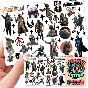 Odstranitelné tetování Smyvatelné tetování pro děti Mandalorian Star Wars