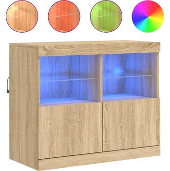 Komoda Komoda s RGB LED osvětlením, dub sonoma, 81 x 37 x 67 cm