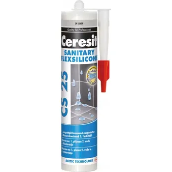 stavební silikon Sanitární silikon Ceresit CS 25 Silver 280 ml