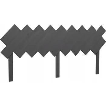 Čelo Postele Rustikální masivní borové dřevo šedé 178x3x80,5 cm