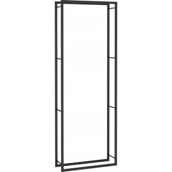 Stojan na palivové dřevo, ocel práškově lakovaná, matná černá, 80x28x222