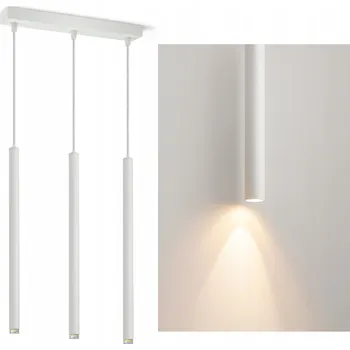 Závěsné stropní svítidlo Laser Sopel Tuba 854-BZ3 Bílé G9 3-bodové LED