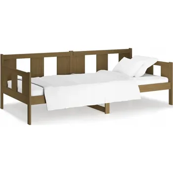 Pohovka Rozkládací pohovka/lehátko z masivního borovicového dřeva, medově hnědá, 193,5 x 96