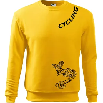 Pánská mikina Cycling nápis šikmo - Mikina Essential pánská - 3XL ( Žlutá )