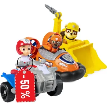 Figurka AKCE: Tlapková patrola základní vozidla Rubble a Zuma + Ryder za polovinu