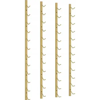 Stojan na víno Zlatý držák na víno na 12 lahví, železo, 12,5 x 2,5 x 116 cm
