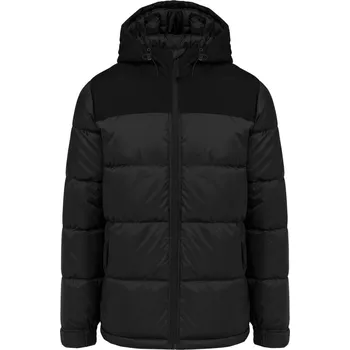 Kariban Prošívaná bunda s kapucí - M black