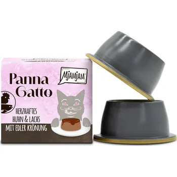 Krmivo pro kočku 2x80g MjAMjAM Panna Gatto Syté kuře a losos s jemnou polevou vlhké krmivo pro kočky