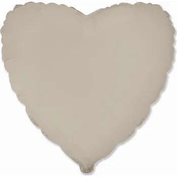 Balónek Fóliový balónek 18" FX - Srdce (matný krémový odstín Late), balený