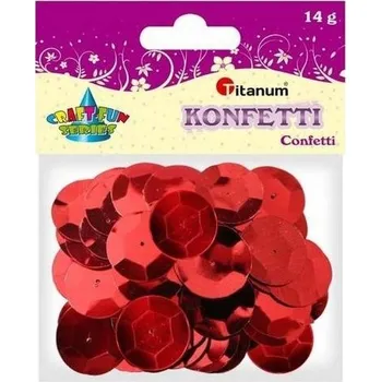 Konfeta KONFETY sypké KULATÉ červené 14 g VALENTÝN