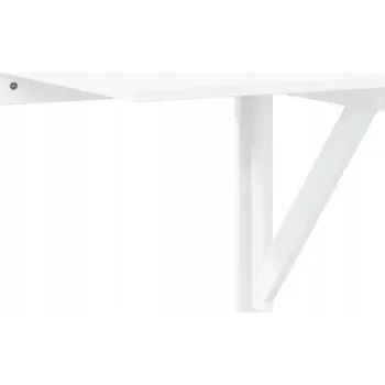 Konferenční stolek Skládací nástěnný stolek, bílý vysoký lesk, 100x60x56 cm, trojúhelníkový