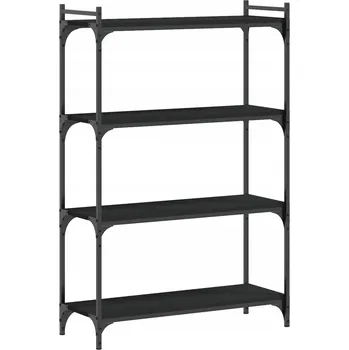 Knihovna Knihovna s nastavitelnými nožičkami, černá, 80x30x120 cm