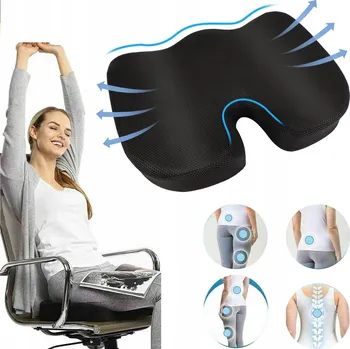 Polštář ORTOPEDICKÝ POLŠTÁŘ NA SEDADLO BEDERNÍ PRO ŽIDLI KŘESLO DO AUTA