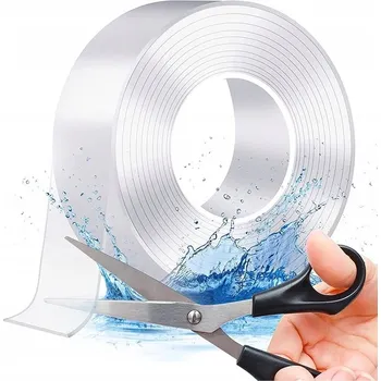 Lepicí páska Oboustranná NANO montážní páska Průhledná Vodotěsná