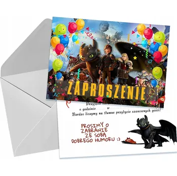 Pozvánka POZVÁNKY PRO DĚTI DĚTSKÉ NAROZENINOVÉ JAK VYCVIČIT DRAKA + OBÁLKA