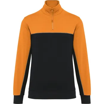 pracovní mikina Kariban Pracovní mikina s 1/4 zipem - L black/orange