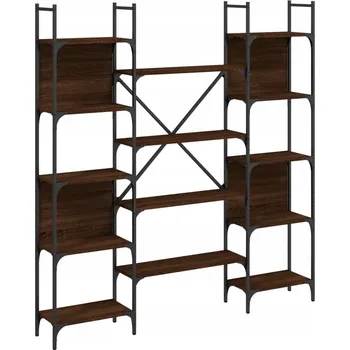 Knihovna Knihovna s otevřenými policemi, hnědý dub, 155,5 x 24 x 166,5 cm