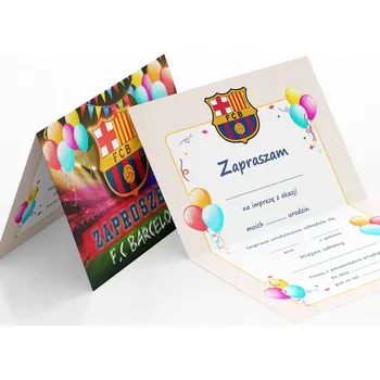 Pozvánka POZVÁNKA BARCELONA FOTBAL NA DĚTSKOU OSLAVU NAROZENIN + OBÁLKA DÁREK