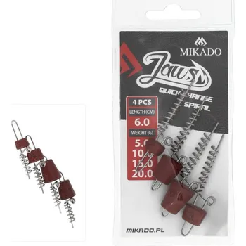 4ks - Zavrtávací Hlavička Mikado Jaws Quick Change Spiral 6cm