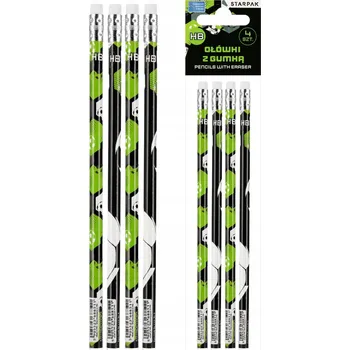 Grafitová tužka Tužka s gumou Starpak HB 4 ks