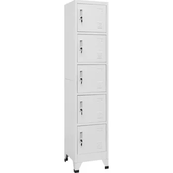 Skříňka na klíč Kancelářská skříň na klíče, ocelová, světle šedá, 38x40x180 cm