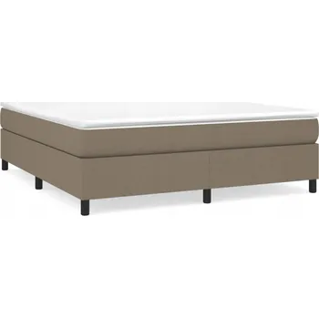 Postel Rám postele v barvě taupe 203 x 160 x 35 cm, matrace v barvě taupe 160 x 200 cm