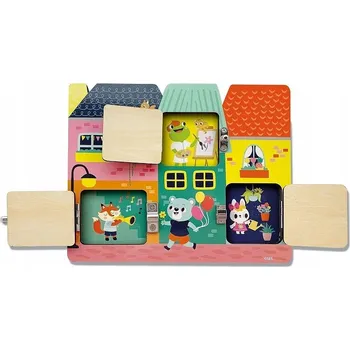 Dřevěná hračka HRAČKA Dřevěná Hračka pro Batole - Dětská TABULE Rozvíjí Manuální Zručnost