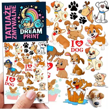 Odstranitelné tetování DOČASNÉ OMYVATELNÉ TETOVÁNÍ PRO DĚTI PSI