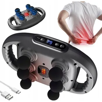 Masážní přístroj MASÁŽNÍ PISTOLE vibrační MASÁŽNÍ PŘÍSTROJ 6 nástavců 9 režimů FYZIOTERAPIE RELAXACE